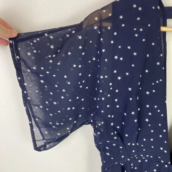 Lioness Size M Playsuit Romper Low Cut front & Back Navy Stars Party - Picture 4 of 11